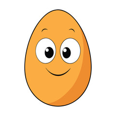 A cute, smiling egg with big, expressive eyes, ready to brighten up your day! This fun and playful coloring page is perfect for kids who love quirky characters.