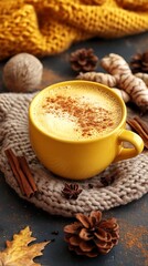 Autumnal Turmeric Latte, Cozy Knit