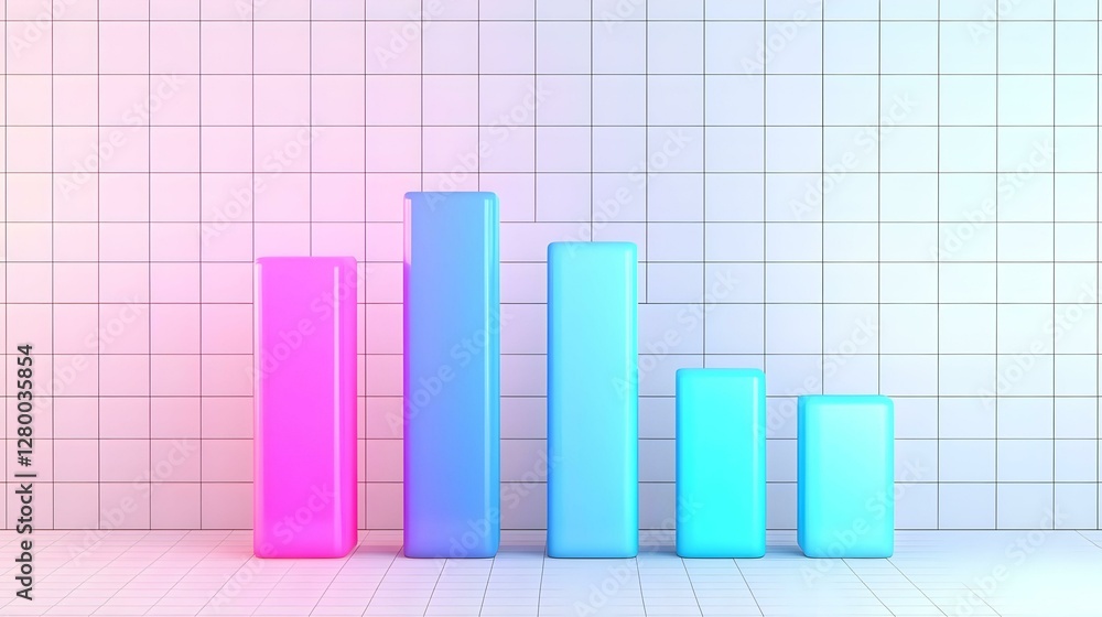 Poster dynamic financial graph showcasing an upward trend line, vibrant colors, and abstract patterns illus