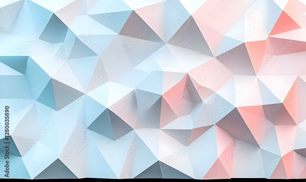 Poster abstract geometric background featuring intricate polygonal shapes, vibrant colors blending seamless