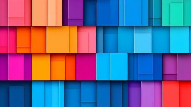 Abstract calendar design featuring vibrant colors and geometric patterns, showcasing days in a creative and artistic layout.