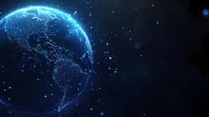 Obraz premium Glowing Earth in Space