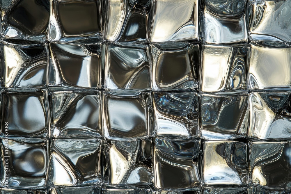 Poster abstract glass block pattern design showing light reflection