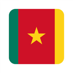 Flag of Cameroon. Cameroon rounded square flag icon digital vector illustration