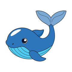 The whale's tail, or fluke, is a powerful, wide appendage used for propulsion and balance. Its unique shape varies by species, often adorned with patterns or colors.