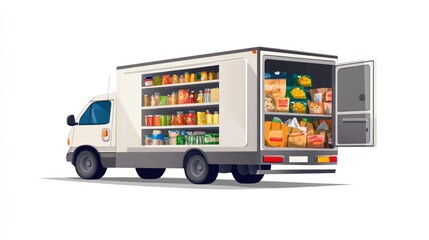 Grocery Delivery Truck: Fresh Food Transportation