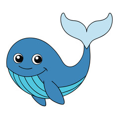 Fototapeta premium The whale's tail, or fluke, is a powerful, wide appendage used for propulsion and balance. Its unique shape varies by species, often adorned with patterns or colors.