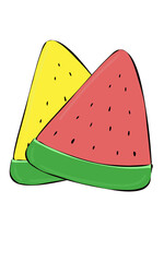 watermelon vector illustration
