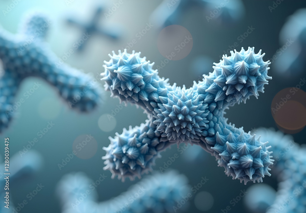 Poster intricate microscopic life: a mesmerizing view into the complex world of cellular structures. explor