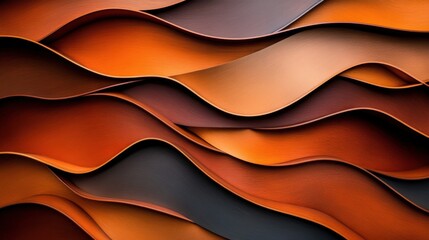 Obraz premium Dynamic flow of warm tones abstract art digital creation textured design close-up visual harmony