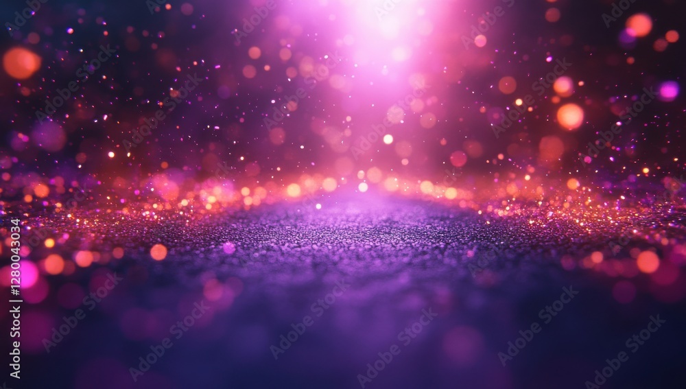Poster sparkling bokeh effect with vibrant colors creating a dreamlike atmosphere and magical background fo