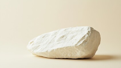 Creamy white rock, studio shot, neutral backdrop, product display