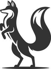 A fox standing on its hind legs as if greeting someone vector