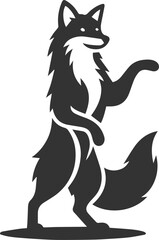 A fox standing on its hind legs as if greeting someone vector