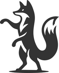 A fox standing on its hind legs as if greeting someone vector