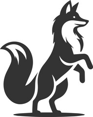 A fox standing on its hind legs as if greeting someone vector
