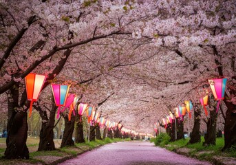 Fototapeta premium Beautiful cherry blossom background