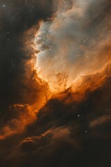 Naklejka premium Space nebula cosmic clouds glowing