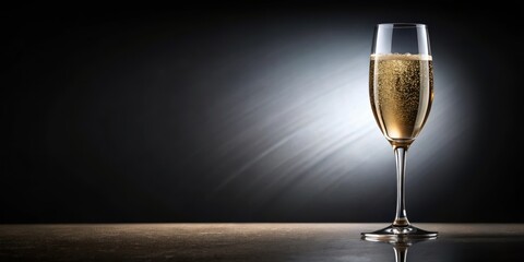 Elegant glass raised in a toast with champagne , wine glass, champagne glasses,  wine glass