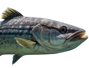 fish head isolated on white