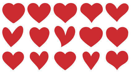 Heart, love, romance red hearts. Heart vector icons. Red heart love symbol isolated editable vector. Vector hearts for Christmas gifts, Valentine's Day, birthday. Simple trendy cute symbol. Soul, core