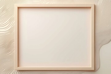 Fototapeta premium Pastel gradient surface tilts an elegant AI-rendered 3D frame with pale lavender borders forward, enhancing the visual appeal.
