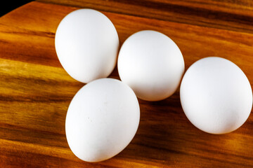 eggs on a wooden table