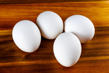 eggs on wooden table