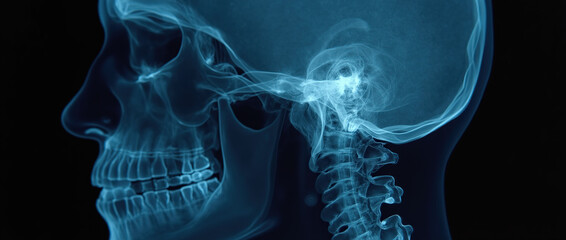 x ray image of human head