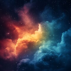 Fototapeta premium Colorful space nebula night sky