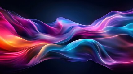 Dynamic color waves abstract art digital background vibrant environment artistic view energy flow