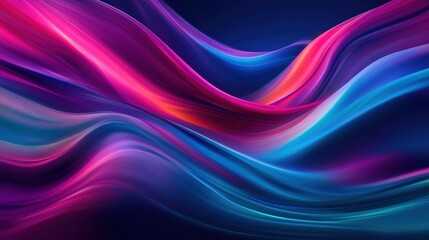 Dynamic color waves abstract art digital creation vibrant environment close-up view visual concept