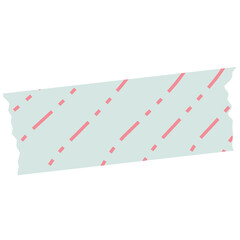 Obraz premium Green Paper Tape with Pink Line Pattern