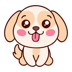 Kawaii Dog Smiling Cute Cartoon