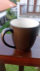 a cup of warm water in the morning at a luxury hotel