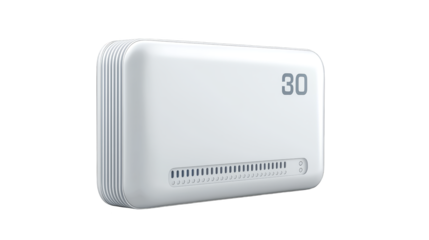 Warm and cozy, a white wallmounted heater on plaid cloth providing comfort white