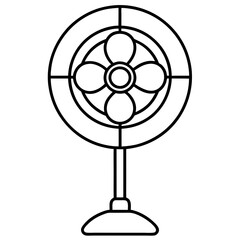 Obraz premium Fan vector illustration on the white background.