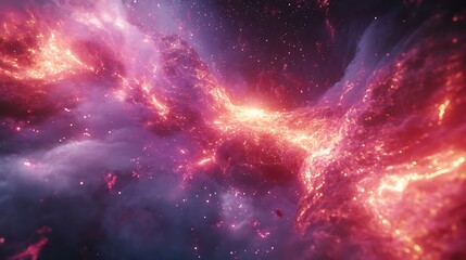 Obraz premium A glowing cybernetic brain processing vibrant data streams flowing seamlessly into a quantum computer core, dynamic beams of light and holographic data patterns surrounding the scene,