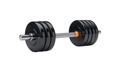 Heavy dumbbells on a plaid background, fitness equipment for strength training and exercise.