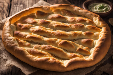 Ramadan pita. Ramadan bread. Ramadan pita for iftar and sahur