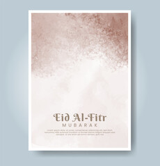 Fototapeta premium Eid al-fitr with watercolor background. Abstract illustration