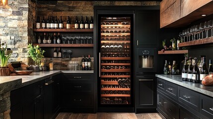 Wine Refrigerators in a Stylish Home Setting for Wine Lovers