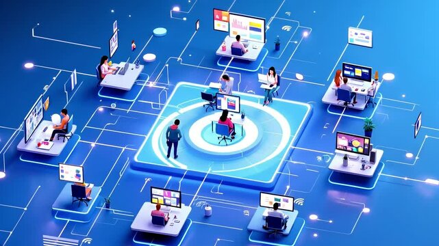 Remote Working Team Collaboration Digital Workspace