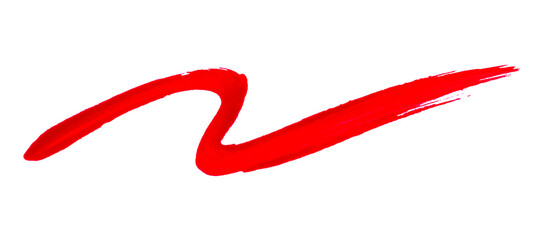 Red watercolor background. Artistic hand paint. Isolated on transparent background.