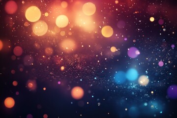 Fototapeta premium Abstract colorful bokeh lights and sparkles background.