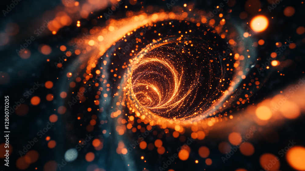 Poster abstract portal with light streaks background for technology concepts
