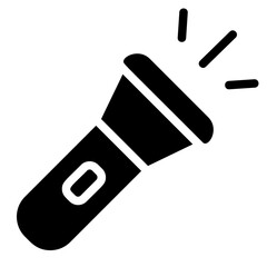 Flashlight Solid Icon