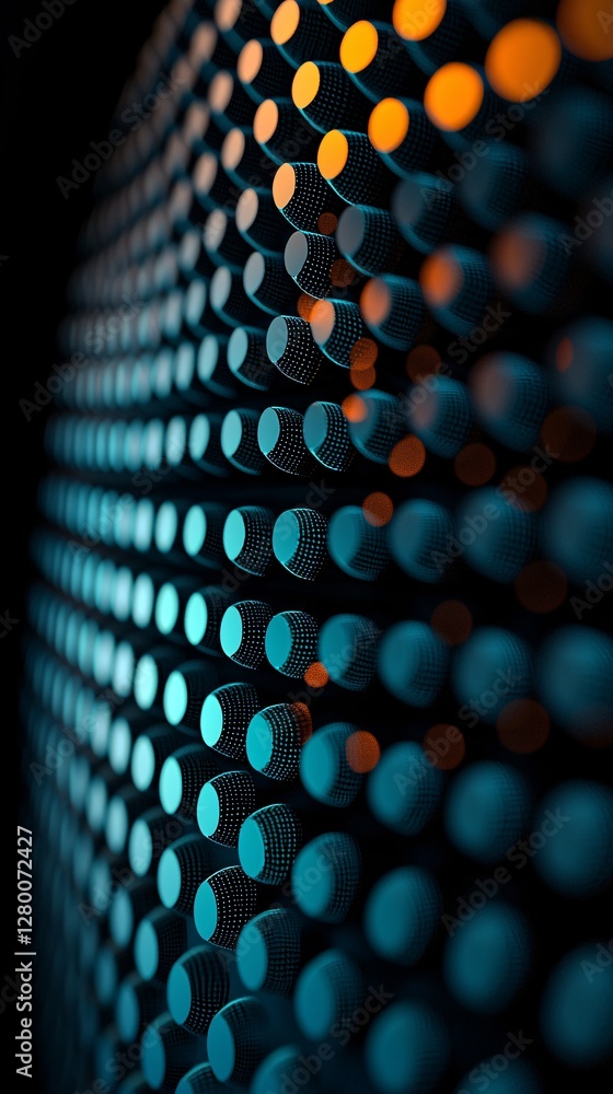 Poster dynamic fractal patterns, colorful geometric abstraction, shifting pixelated textures, deep contrast