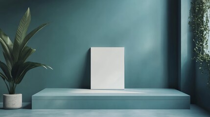 Minimalistic Identity Design Mockup with Plant and Clean Background 