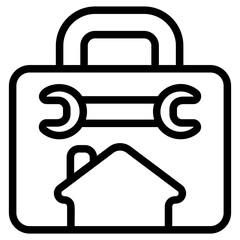 Tools Box Line Icon